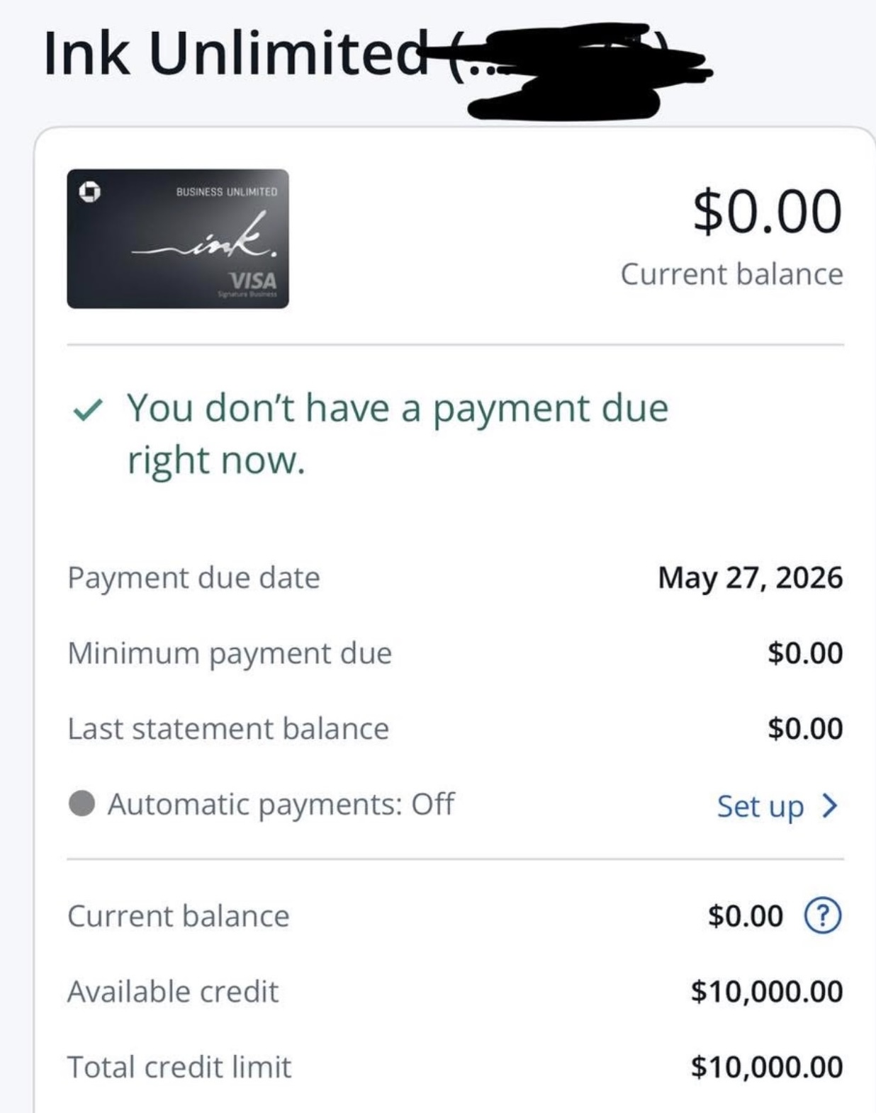 $10,000 business credit approval