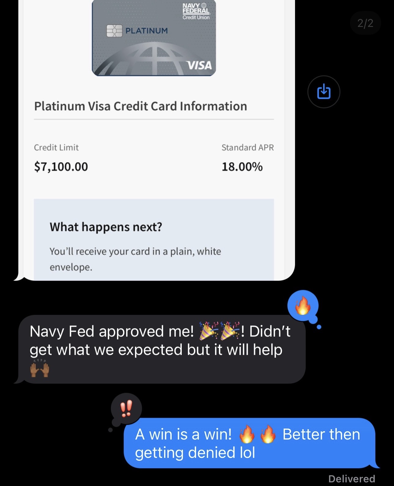 $7,100 credit approval
